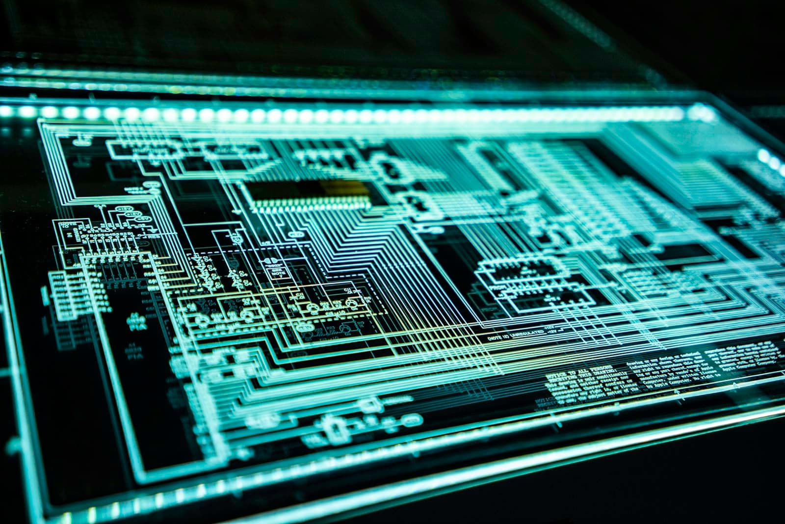 A backlit circuit board